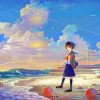 Calm Relaxing Anime Seascape Diamond Paintings