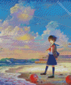 Calm Relaxing Anime Seascape Diamond Paintings