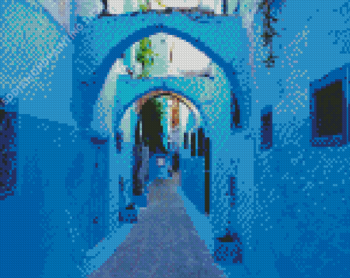 Chefchaouen Arch Streets Diamond Painting