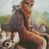 Cute Wookiee With Birds Diamond Paintings