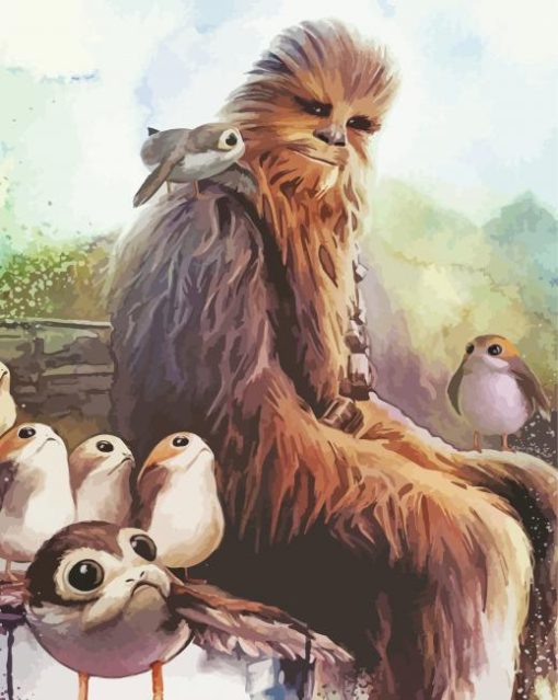 Cute Wookiee With Birds Diamond Paintings