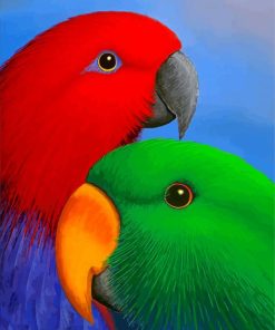 Eclectus Parrots Heads Diamond Paintings