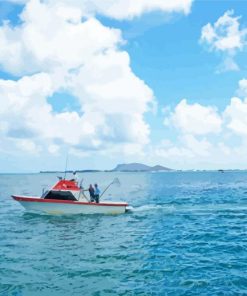 Fishing Boat In Hawaii Diamond Paintings