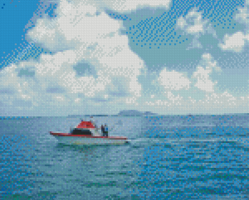 Fishing Boat In Hawaii Diamond Paintings