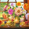 Floral Vase And Fruits Diamond Paintings