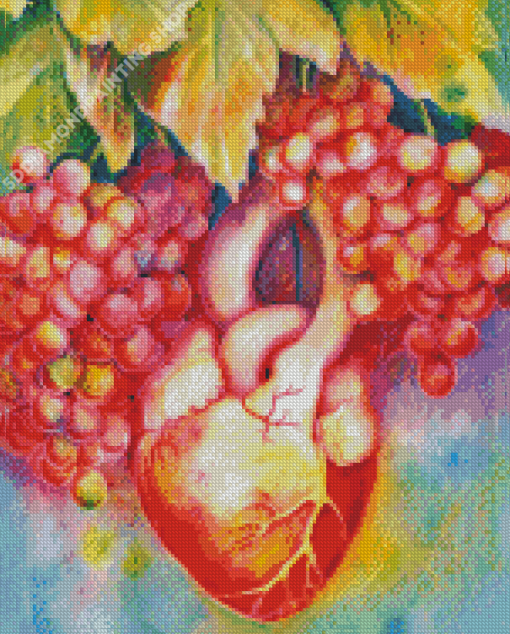 Grapevines Heart Art Diamond Paintings