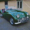 Green 1958 Triumph TR3A Diamond Paintings