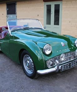 Green 1958 Triumph TR3A Diamond Paintings