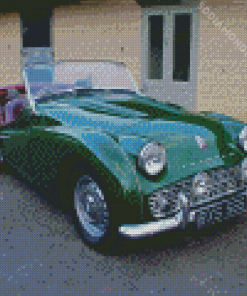 Green 1958 Triumph TR3A Diamond Paintings