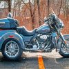 Grey Three Wheeler Harley Davidson Diamond Paintings