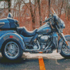 Grey Three Wheeler Harley Davidson Diamond Paintings