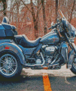 Grey Three Wheeler Harley Davidson Diamond Paintings