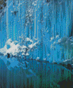 Iced Winter Waterfall Diamond Paintings