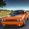 Orange Dodge Challenger Scat Diamond Paintings