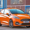 Orange Fiesta Ford ST Car Diamond Paintings