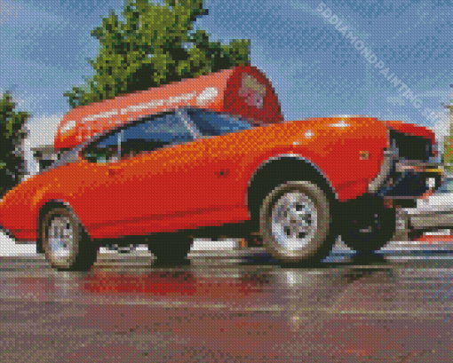 Orange Oldsmobile 442 Diamond Paintings