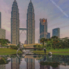 Petronas Twin Tower Building Diamond Paintings