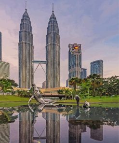 Petronas Twin Tower Building Diamond Paintings