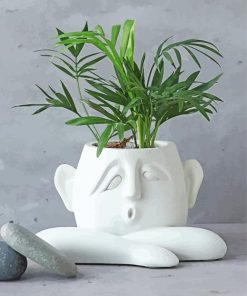 Plant With White Head Diamond Paintings