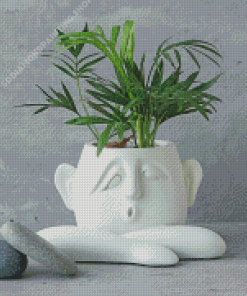 Plant With White Head Diamond Paintings