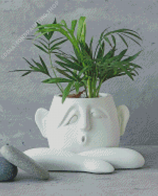 Plant With White Head Diamond Paintings