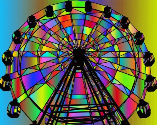 Rainbow Circus Wheel Diamond Paintings