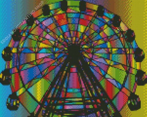 Rainbow Circus Wheel Diamond Paintings