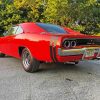 Red 1968 Dodge Charger Diamond Paintings