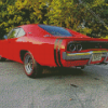 Red 1968 Dodge Charger Diamond Paintings