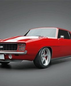 Red 69 Camaro Diamond Paintings