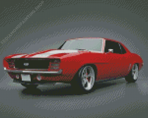 Red 69 Camaro Diamond Paintings