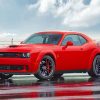 Red Dodge Challenger Scat Diamond Paintings