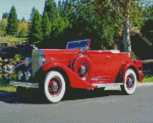 Red Packard Kit Diamond Paintings