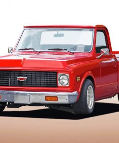 Red Chevy C10 Truck Diamond Paintings