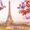 Springtime In Paris Eiffel Tower Diamond Paintings