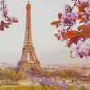 Springtime In Paris Eiffel Tower Diamond Paintings