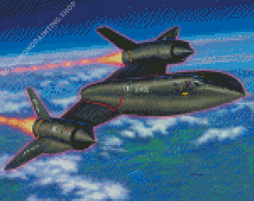 Sr 71 Blackbird Airplane Art Diamond Paintings