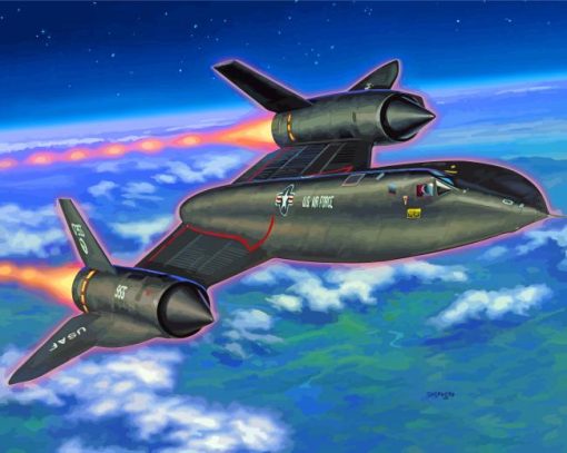 Sr 71 Blackbird Airplane Art Diamond Paintings