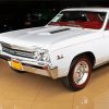 White 67 Chevelle Car Diamond Paintings