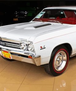 White 67 Chevelle Car Diamond Paintings