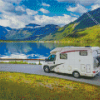 White Motorhome Diamond Paintings