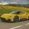 Yellow MC20 Maserati Diamond Paintings