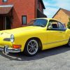 Yellow Karmann Ghia Diamond Paintings