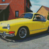 Yellow Karmann Ghia Diamond Paintings