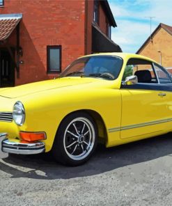 Yellow Karmann Ghia Diamond Paintings