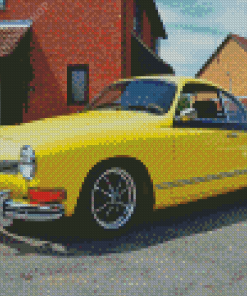 Yellow Karmann Ghia Diamond Paintings