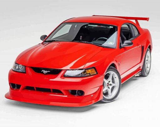 2000 Red Mustang Sport Car Diamond Paintings