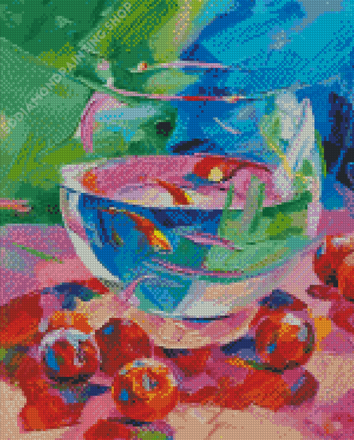 Abstract Goldfish Bowl Diamond Painting