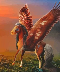 Alone Horse With Wings Diamond Paintings