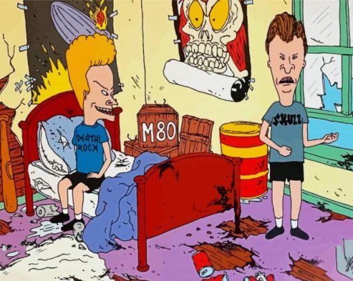 Animated Serie Beavis And Butthead Diamond Painting